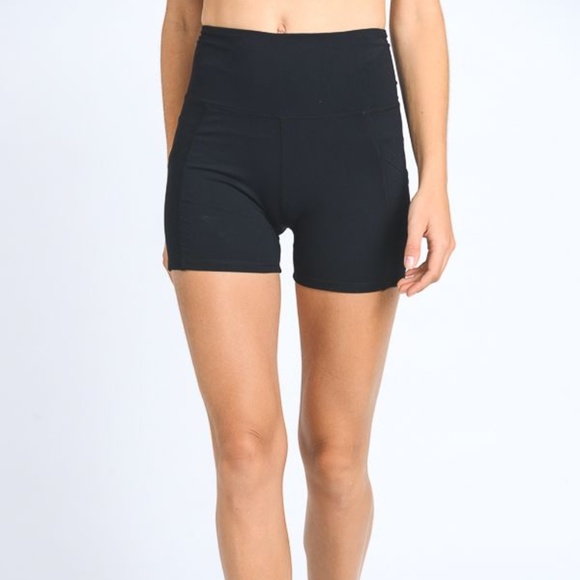 Mono B Pants - High Waist Active Shorts feature Flattering Accen
